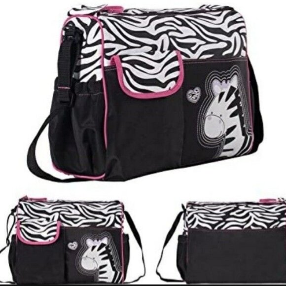 Baby Boom Zebra Print Diaper Bag - Picture 1 of 5